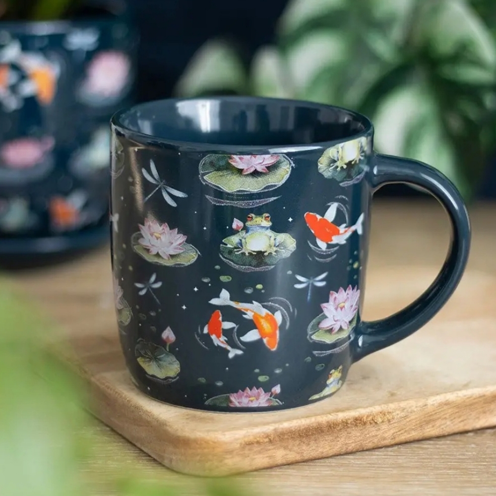 Koi Fish and Frog Mug